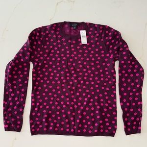 Ann Taylor Burgandy and Pink sweater size small